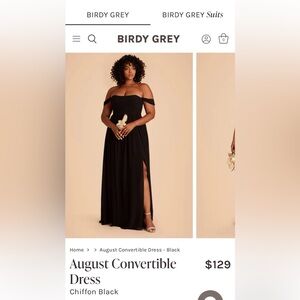 Birdy Grey Black August Convertible Dress